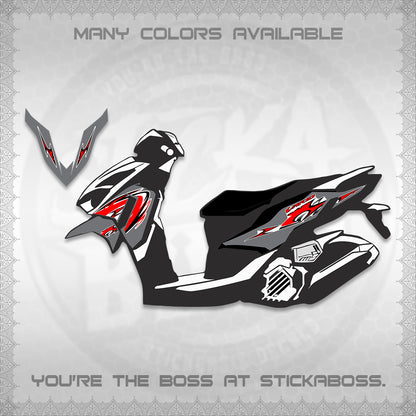 CLICK 125 V4 VARIO STRIPING FOR WHITE DECALS (2026 NEW LED DESIGN) STICKER DECALS By STICKABOSS