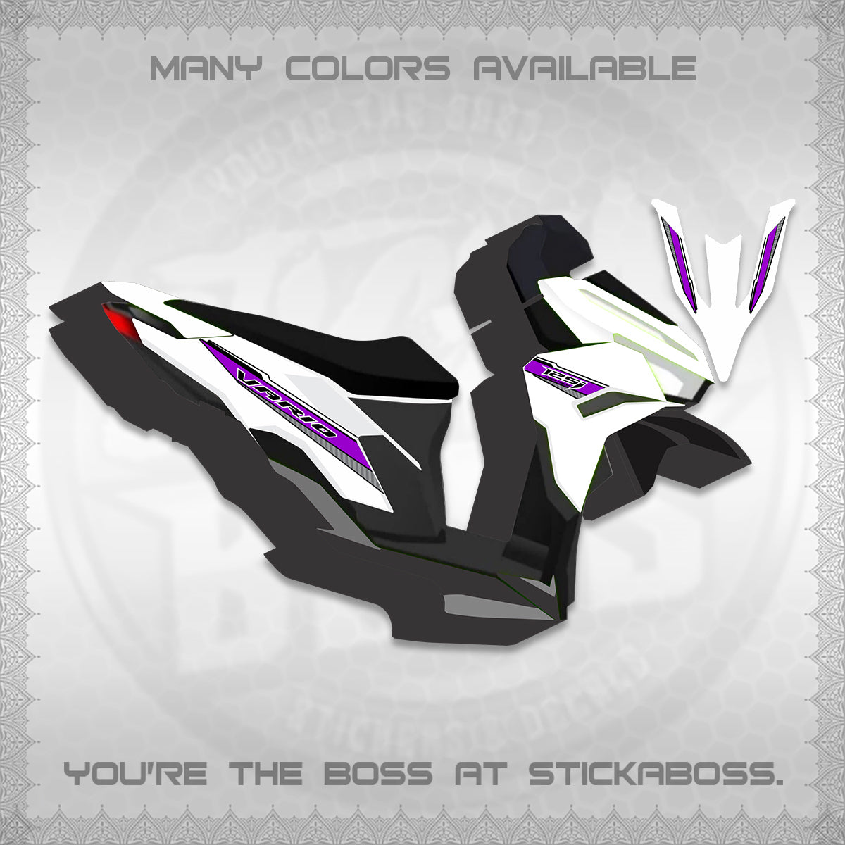 CLICK 125 V3 VARIO DECALS (2024 SV 12-A1 STYLE) STICKER DECALS By STICKABOSS