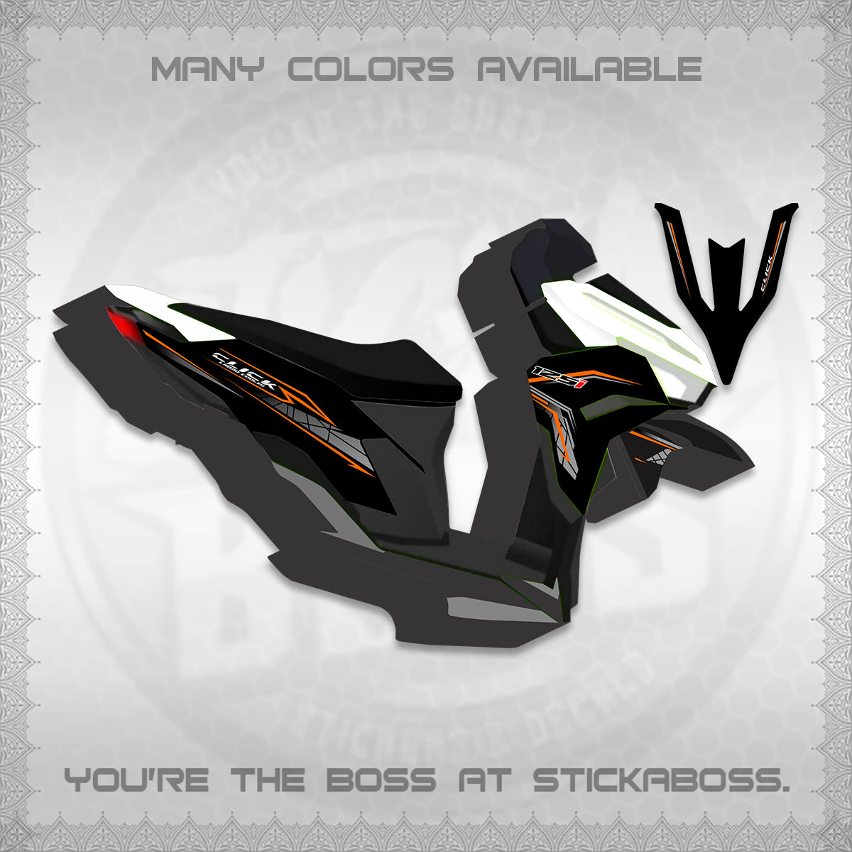 CLICK 125 V3 DECALS (2023 SIMPLE STRIPE DESIGN) STICKER DECALS By STICKABOSS