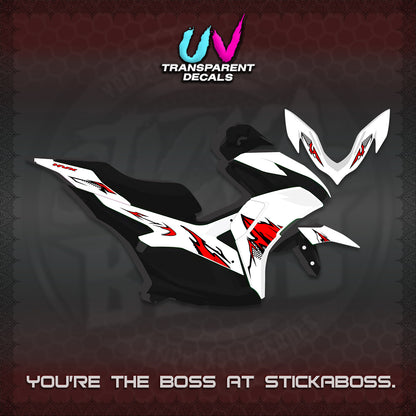 AEROX 155 V2 UV TRANSPARENT (VIETNAM STYLE-1 SPOT) FOR LIGHT COLORED COVER DECALS By STICKABOSS