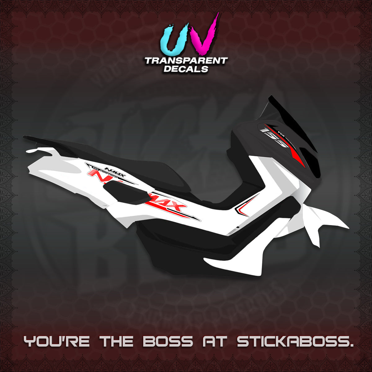 NMAX V1 THAI UV TRANSPARENT DECALS (2020 DESIGN) STICKER DECALS By STICKABOSS