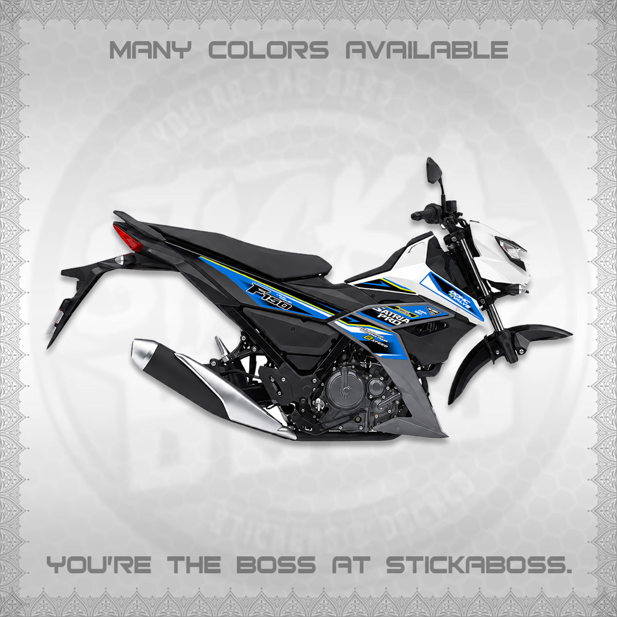 RAIDER 150 PRO SATRIA DECALS (NTN N07 DESIGN) STICKER DECALS BY STICKABOSS
