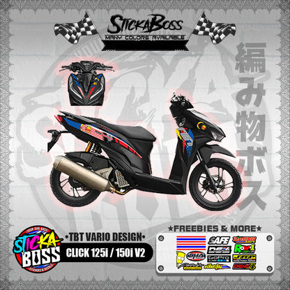 CLICK 125i / 150i V2 MALAYSIAN DECALS ( TBT VARIO DESIGN )【WITH FREEBIES】