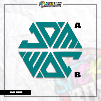 JDM TRIANGLE LETTER | VINYL CUT-OUT STICKER   ( ANIME VINYL STICKER DECALS )【Stickaboss】