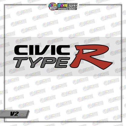 CIVIC TYPE R ( VINYL CUT-OUT STICKER DECALS )【Stickaboss】